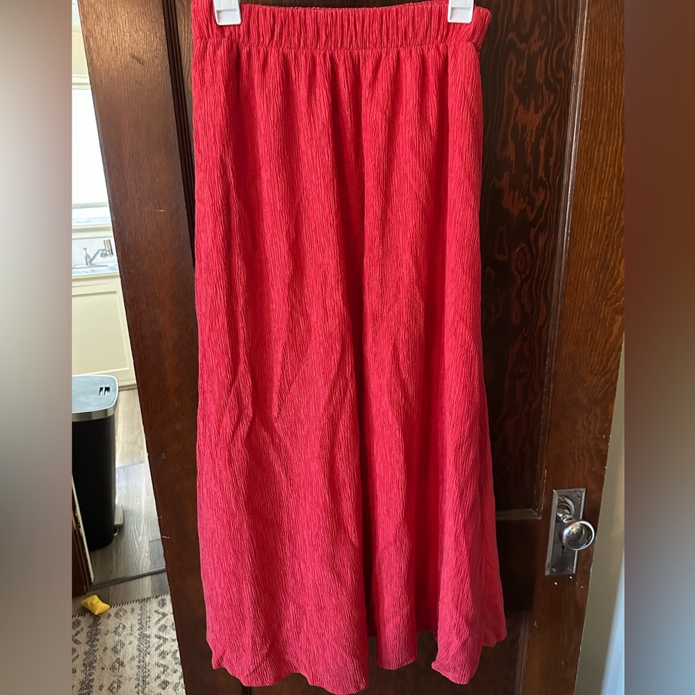 Abercrombie & Fitch Midi Linen Skirt